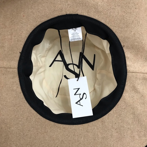 ASN Anthropologie Harper Felt Floppy Sun Hat Neutral Tan Anthro New NWT - Picture 6 of 7